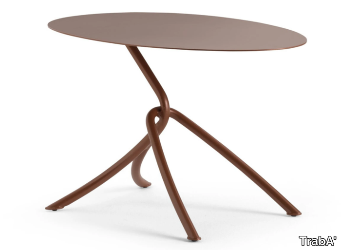 SKIN - Oval metal coffee table _ TrabA'