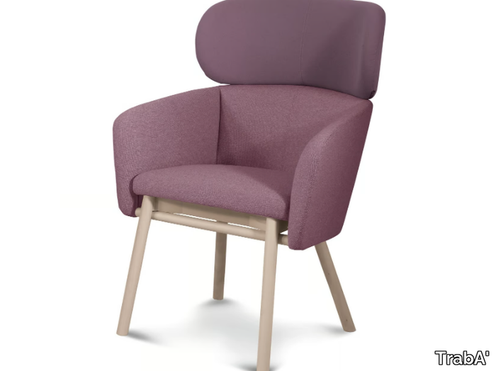 BALÙ LOUNGE - Fabric armchair with armrests _ TrabA'