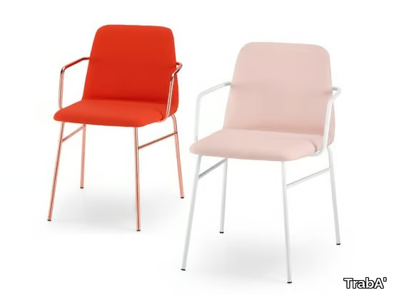 BARDOT MET - Fabric chair with armrests _ TrabA'