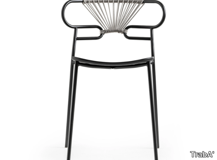 GENOA CROSS - Stackable metal and polyurethane chair _ TrabA'