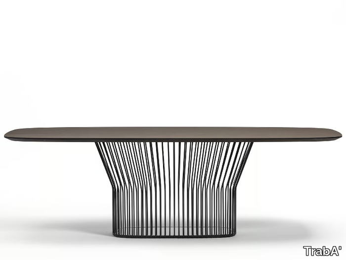 RAY - Rectangular wood veneer table _ TrabA'
