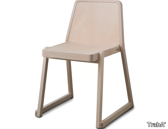 ROXANNE - Sled base wooden chair _ TrabA'