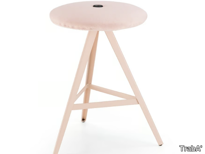 AKY - Low fabric stool with footrest _ TrabA'