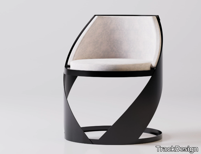 134 - Corten™ chair with integrated cushion _ TrackDesign