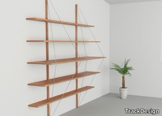 VOILE' - Wall-mounted Corten™ bookcase _ TrackDesign