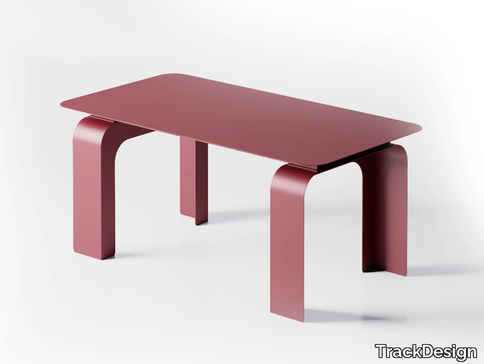 GANIMEDE - Rectangular Corten™ living room table _ TrackDesign