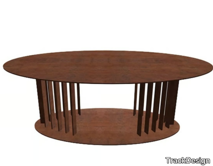 OVOV - Oval Corten™ coffee table for living room _ TrackDesign