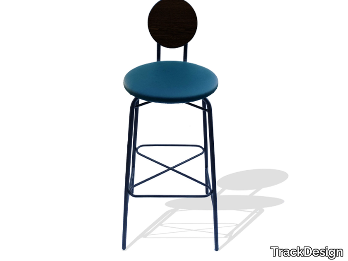 POLKA - Steel stool with footrest _ TrackDesign