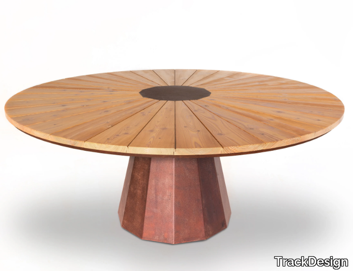 SPICA - Round Corten™ garden table _ TrackDesign