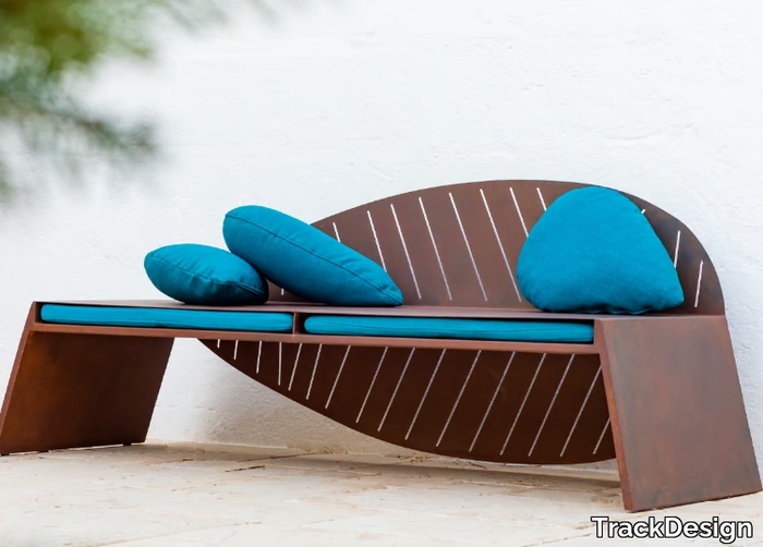 LILA - 2 seater Corten™ garden sofa _ TrackDesign