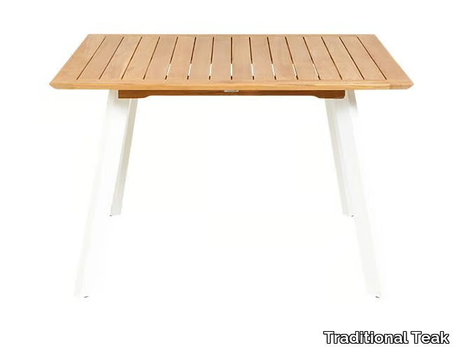 LUNA - Square teak garden table _ Traditional Teak