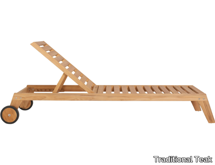 LUNA - Teak sun lounger _ Traditional Teak