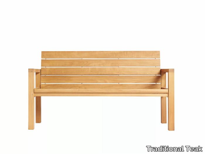 MAXIMA - Teak garden bench with back _ Traditional Teak