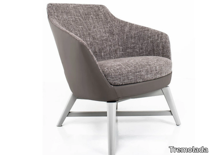 KATY - Fabric easy chair with armrests _ Tremolada