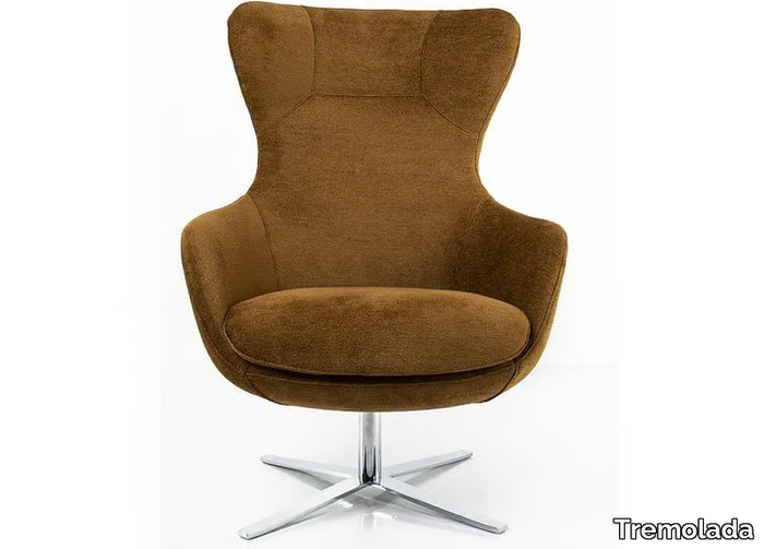 TAYLOR - Swivel armchair with armrests with 4-spoke base _ Tremolada