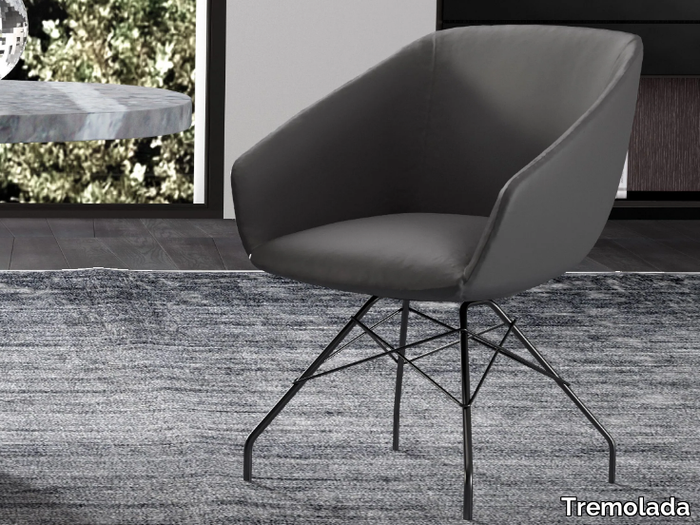 FLORENCE - Fabric easy chair with armrests _ Tremolada