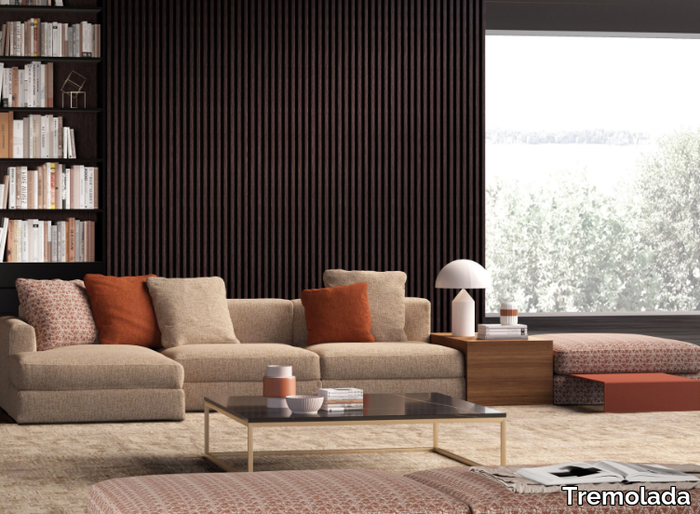 JUSTIN - Modular sectional fabric sofa with removable cover _ Tremolada