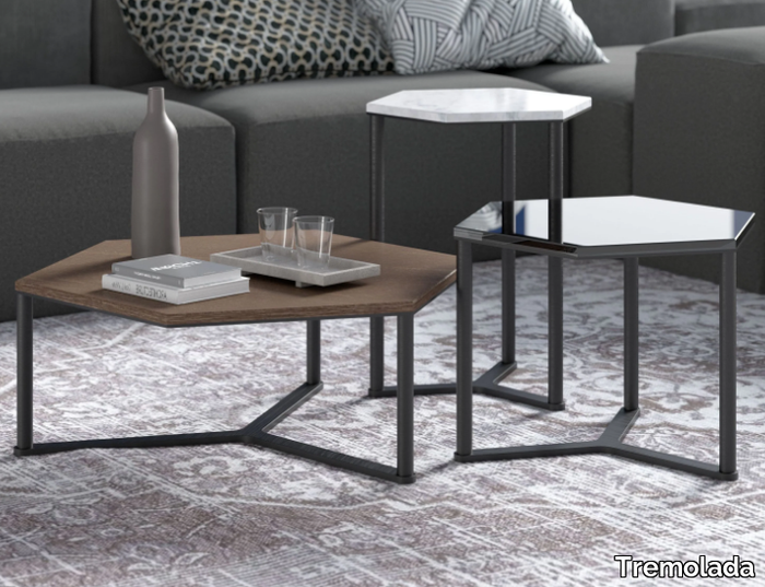 SIX - Hexagonal handmade coffee table _ Tremolada