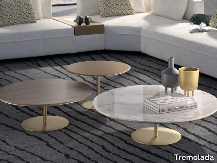 ROUND - Round handmade coffee table _ Tremolada