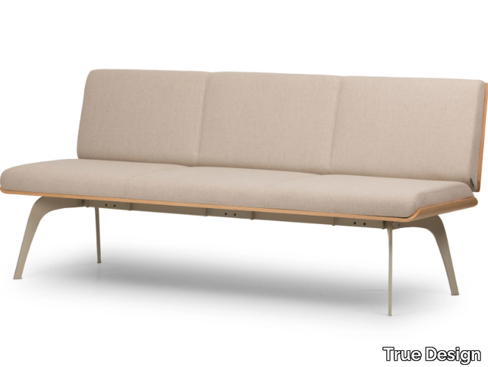 MILLEPIEDI - Fabric bench with back _ True Design