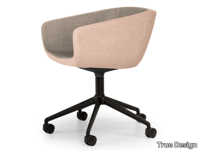 ARCA MINI - Swivel fabric office chair with castors _ True Design