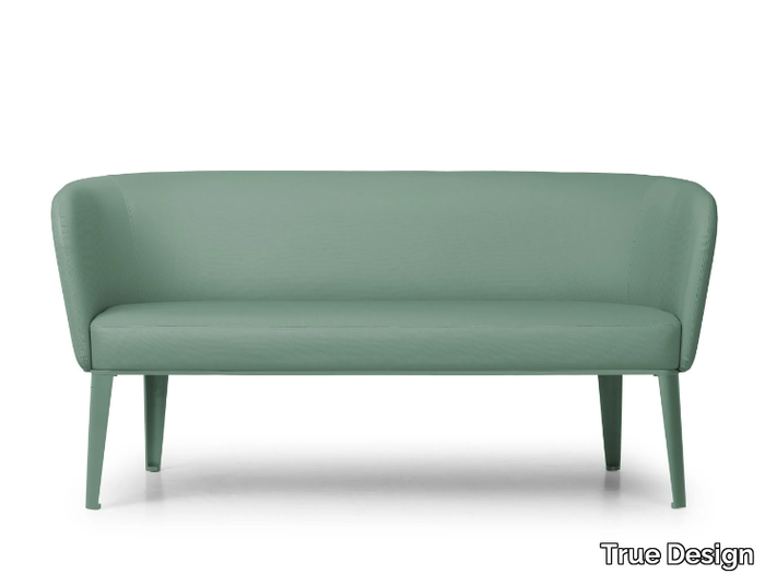 CLARA - Leather small sofa _ True Design