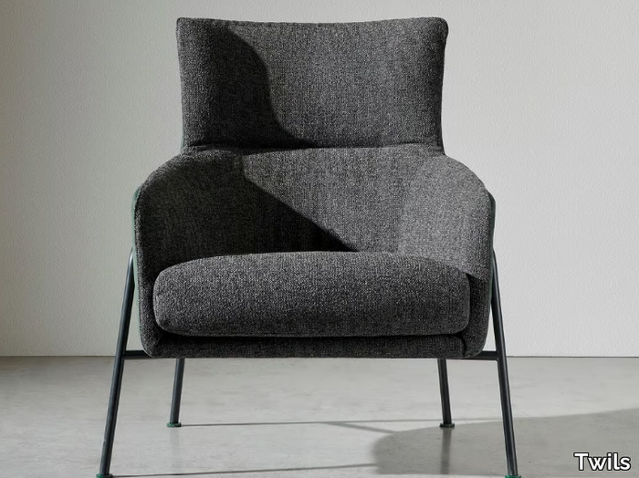 ADELE - Fabric armchair with armrests _ Twils