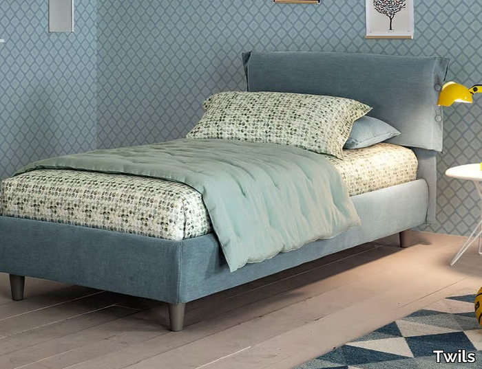 GISELLE - Single bed with upholstered headboard _ Twils