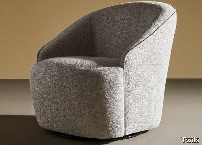 JOLIE - Swivel fabric armchair _ Twils