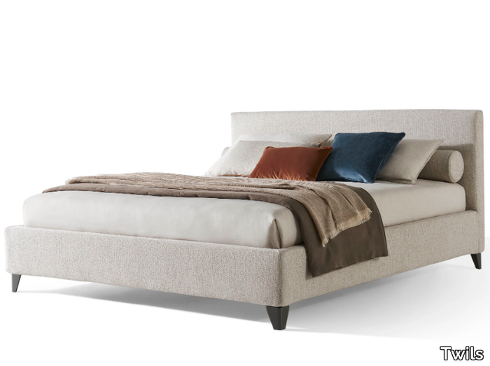 MAX - Double bed with upholstered headboard _ Twils