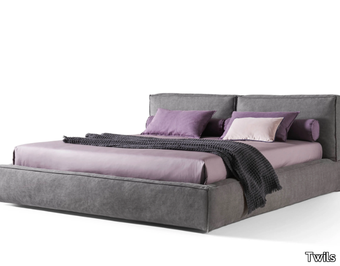 ACADEMY PIUMA - Double bed with upholstered headboard _ Twils