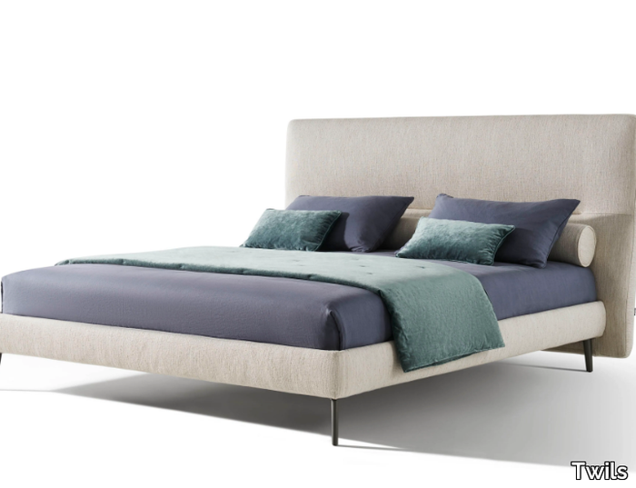 DE-LIGHT - Double bed with upholstered headboard _ Twils