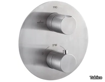 NILO - Recessed thermostatic stainless steel shower mixer _ Tubico