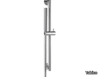 NILO - Stainless steel shower wallbar with hand shower with hose _ Tubico