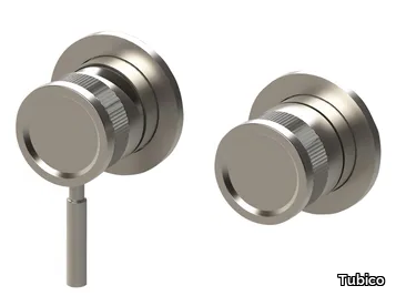 VOLGA - Stainless steel shower mixer with diverter with individual rosettes _ Tubico