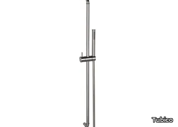 VOLGA - Stainless steel shower wallbar with hand shower with hose _ Tubico