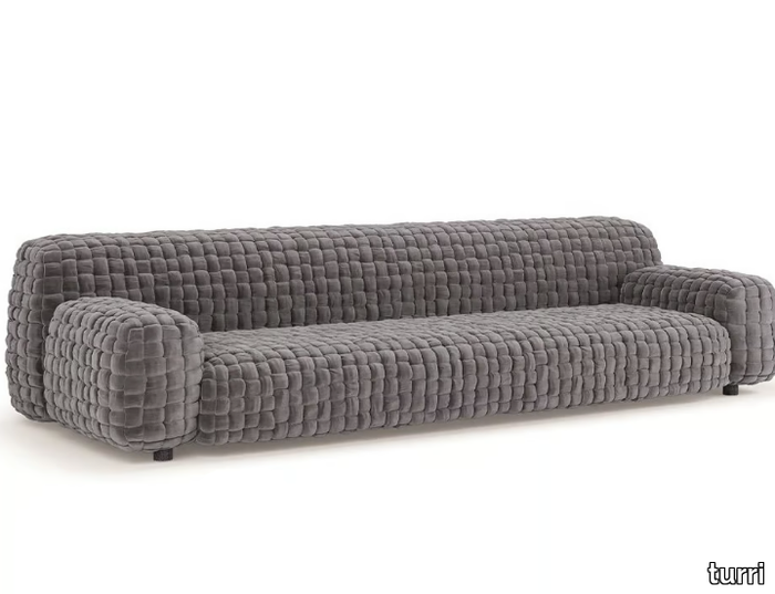 AZUL - 3 seater velvet sofa _ Turri