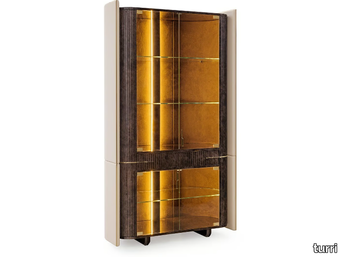 ECLIPSE - Wooden display cabinet with integrated lighting _ Turri