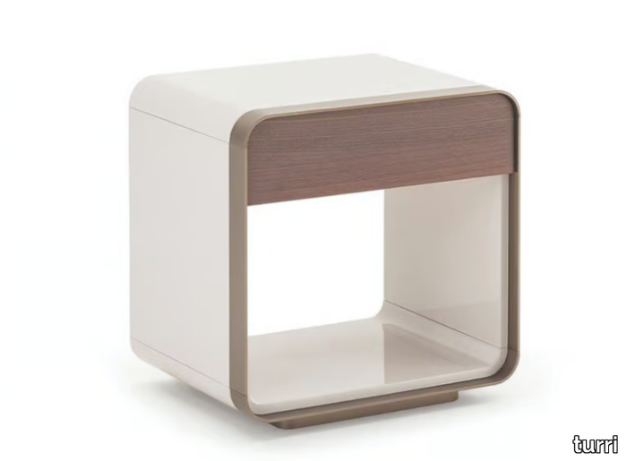 SOUL - Rectangular wooden bedside table with drawers _ Turri