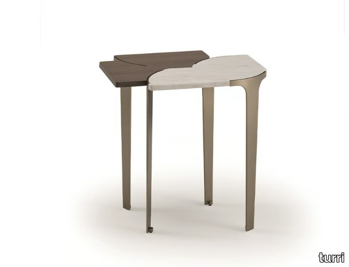 SOUL - Square wooden high side table _ Turri