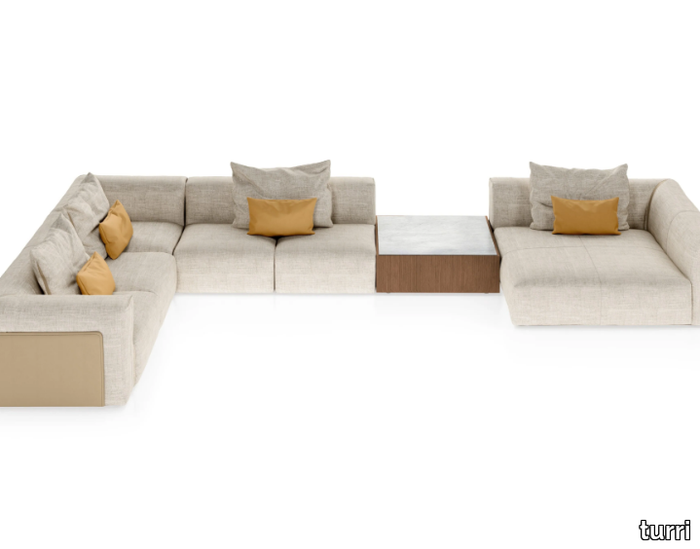 SOUL - Sectional fabric sofa _ Turri