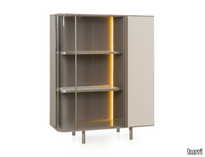 ZERO - Display cabinet with integrated lighting _ Turri