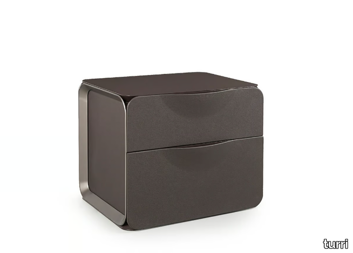 MILANO - Wooden bedside table with drawers _ Turri