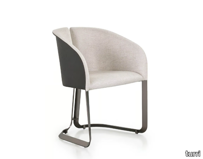 MILANO - Upholstered chair with armrests _ Turri