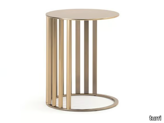 ROMA - Round metal high side table _ Turri