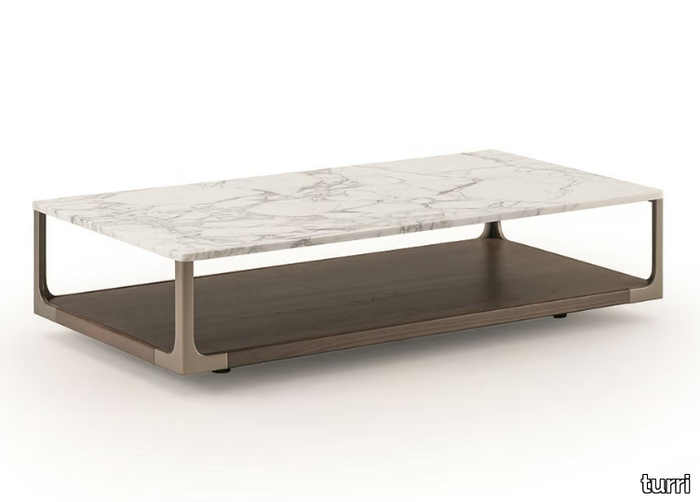 DRUM - Marble coffee table _ Turri