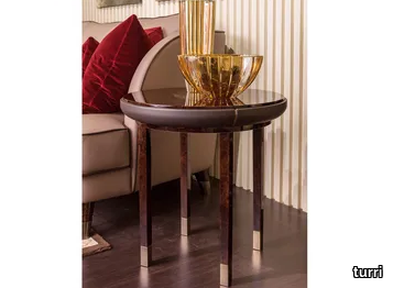 NOIR - Round marble bistro side table _ Turri