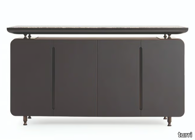 SILHOUETTE - Eucalyptus sideboard with doors _ Turri