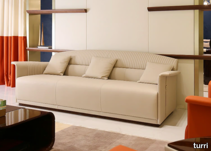 MADISON - 3 seater leather sofa _ Turri