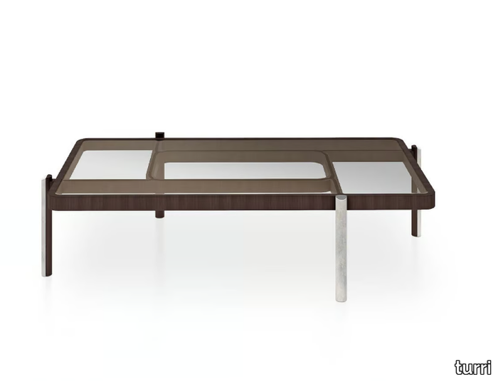 VISION - Rectangular glass coffee table _ Turri